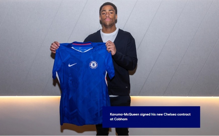 博鱼体育-切尔西官方：青训边锋麦奎因签下职业合同，曾单场上演大四喜